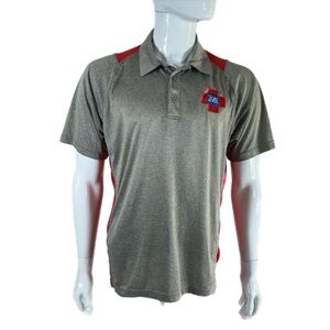 Sport Tek Men’s Gray Red Lifeguard Sportswear Polo
